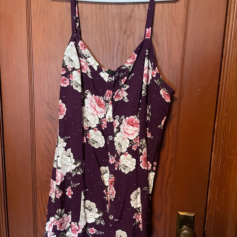Torrid Purple Floral Sleeveless Top